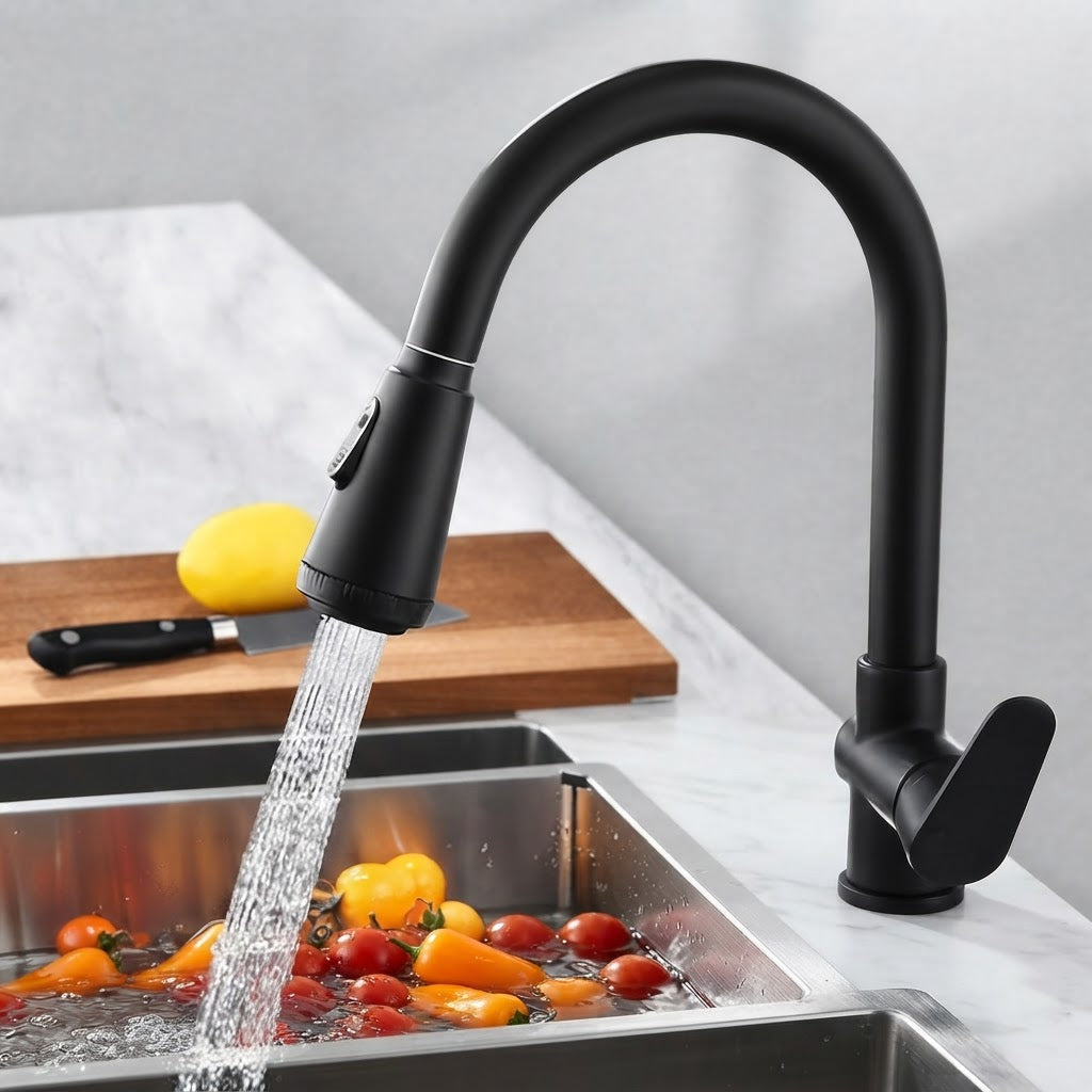 Touch Kitchen Faucet With Pull-Out Spray Head In Stainless Steel - Image 1