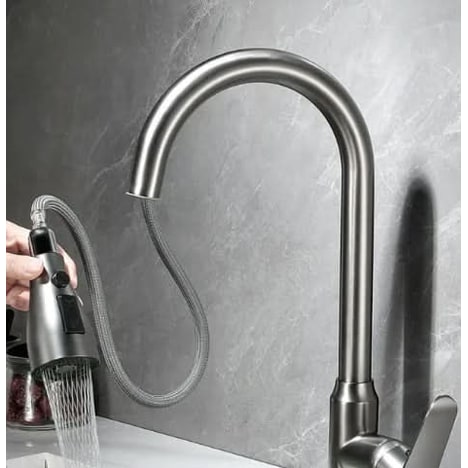 Touch Kitchen Faucet With Pull-Out Spray Head In Stainless Steel - Image 4