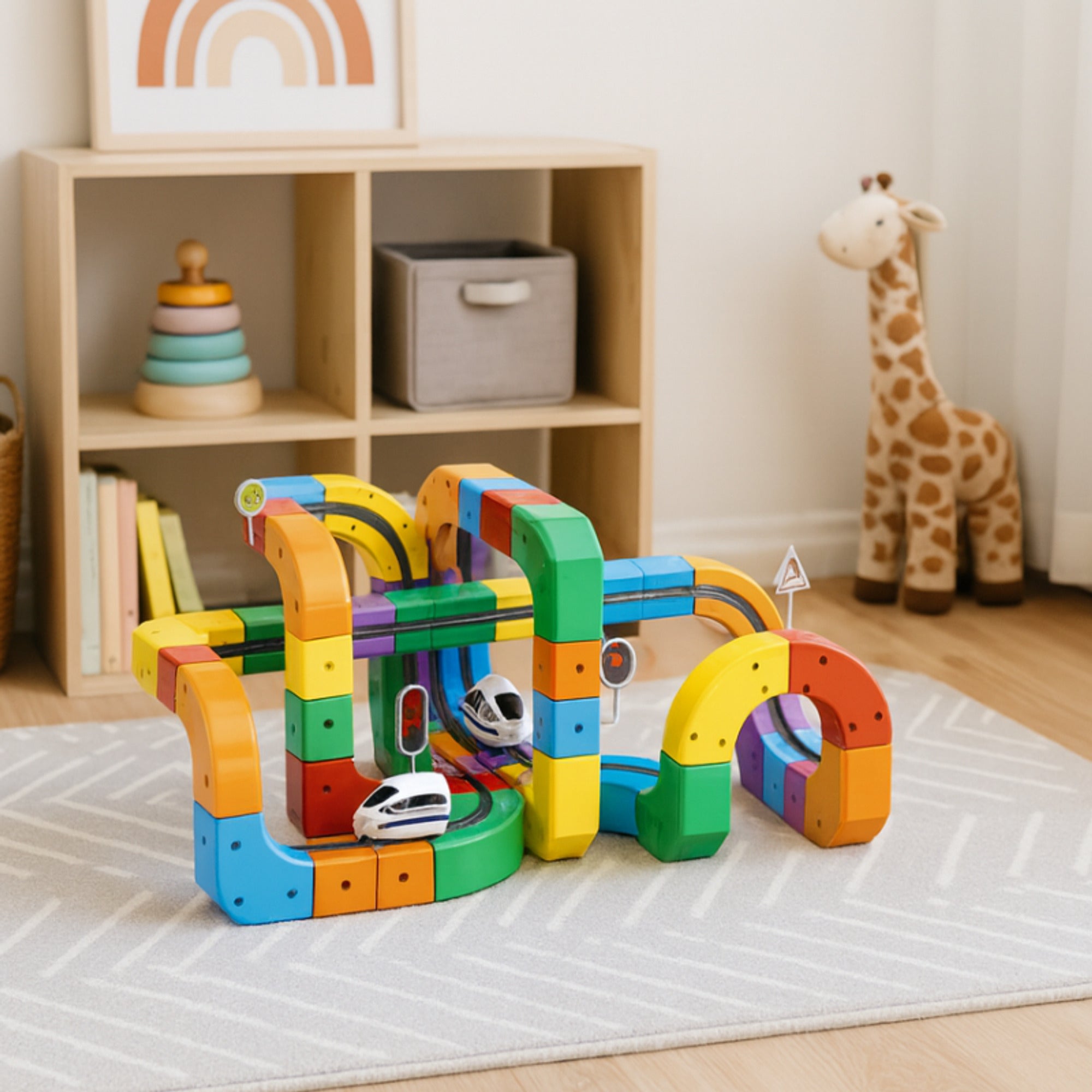 Tracki 3D Train Building Set For Kids Stem Toy With Rechargeable Train - Image 3