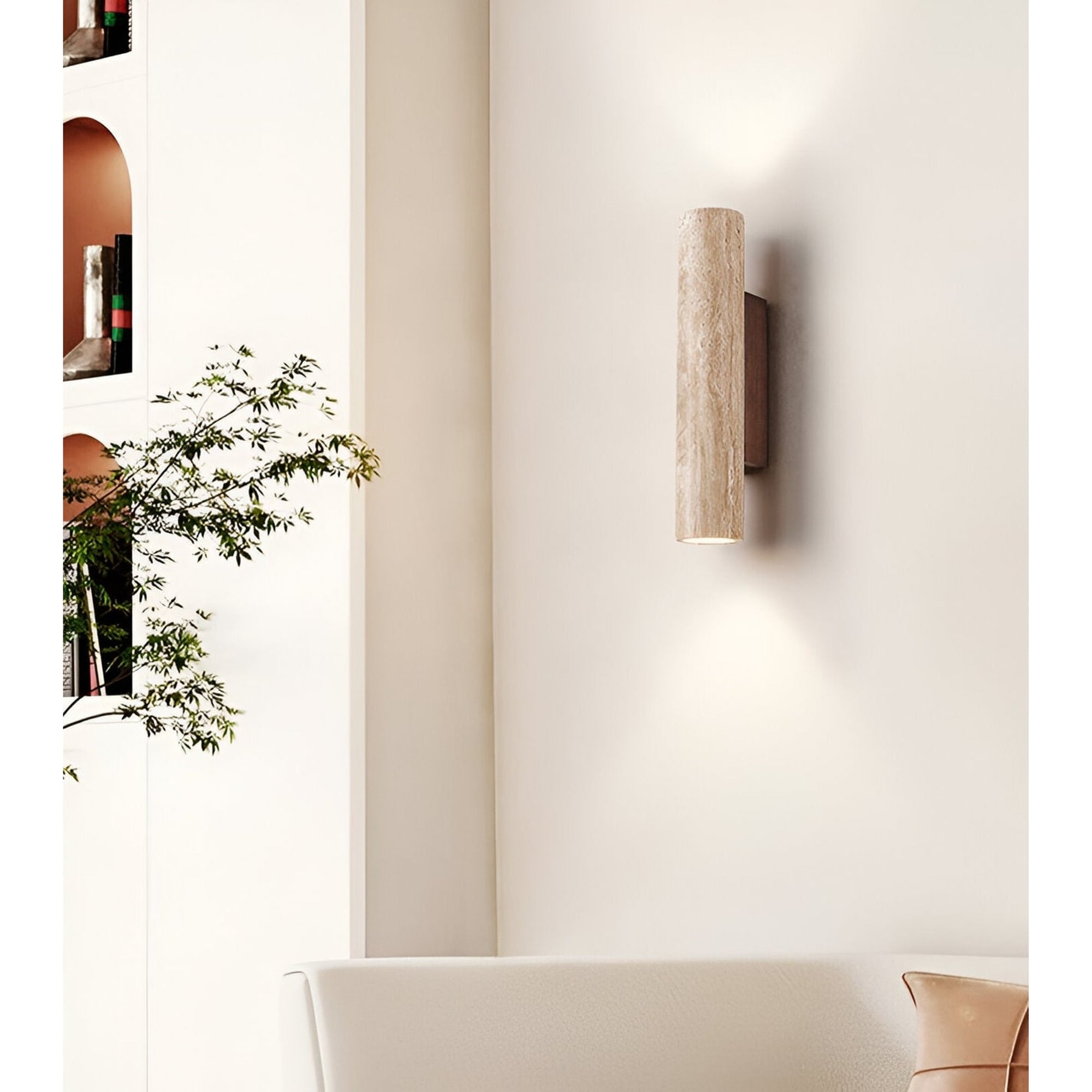 Travertine Stone Wall Light Hardwired Up And Down Bedroom - Image 11