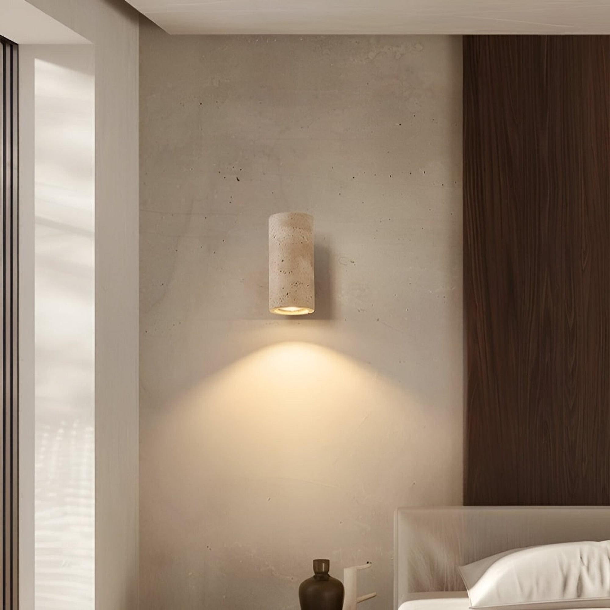 Travertine Stone Wall Light Hardwired Up And Down Bedroom - Image 15