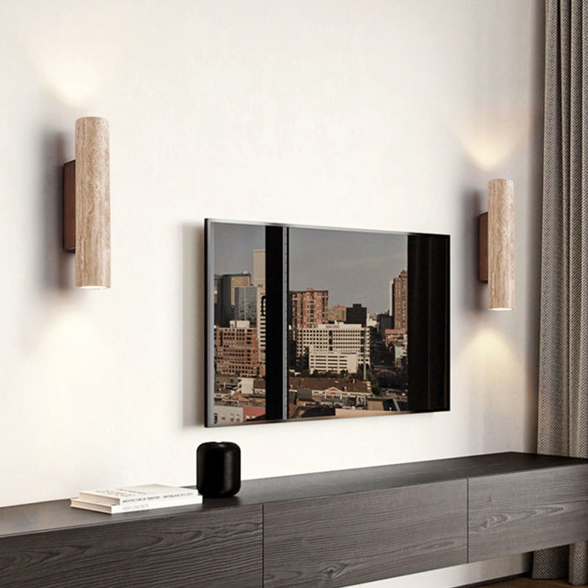 Travertine Stone Wall Light Hardwired Up And Down Bedroom - Image 7
