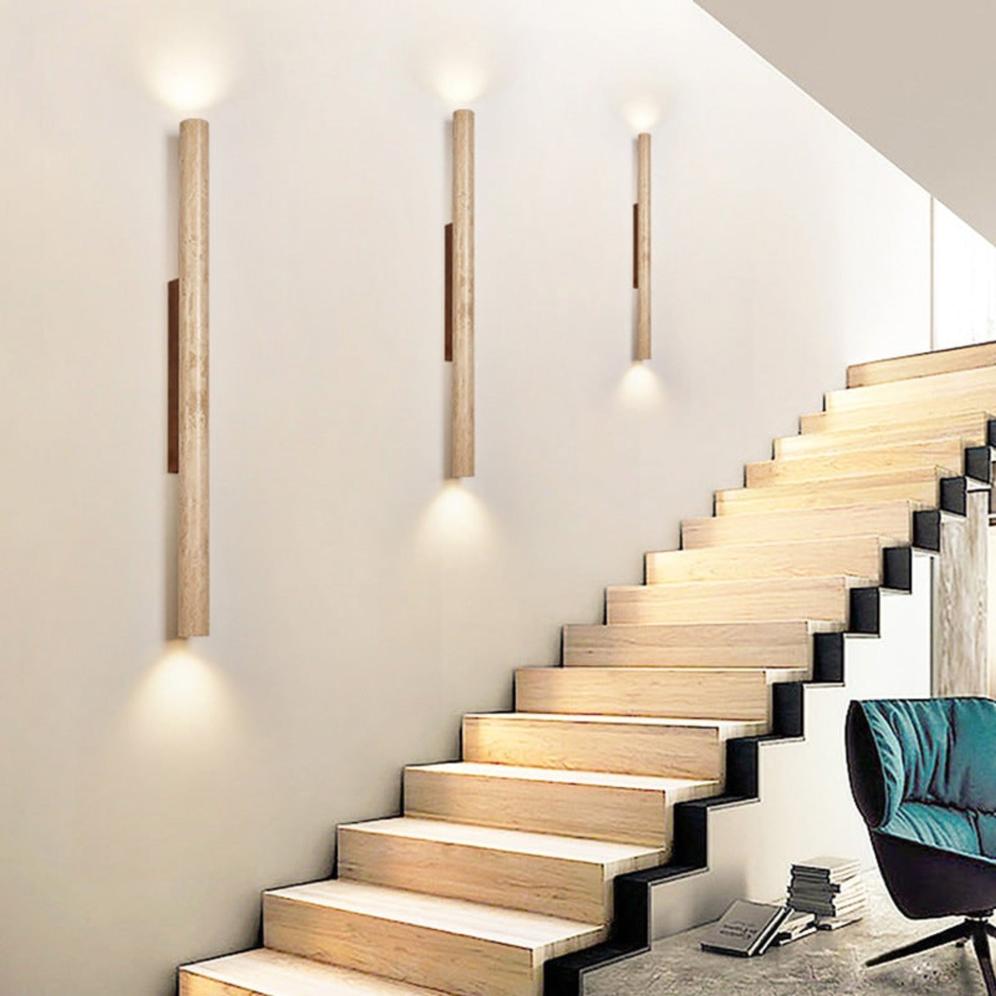 Travertine Stone Wall Light Hardwired Up And Down Bedroom - Image 9