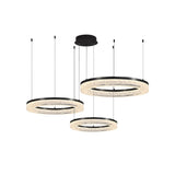 Triple Tier Ring LED Chandelier With Integrated Acrylic - Image 1