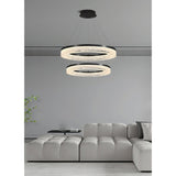 Triple Tier Ring LED Chandelier With Integrated Acrylic - Image 11