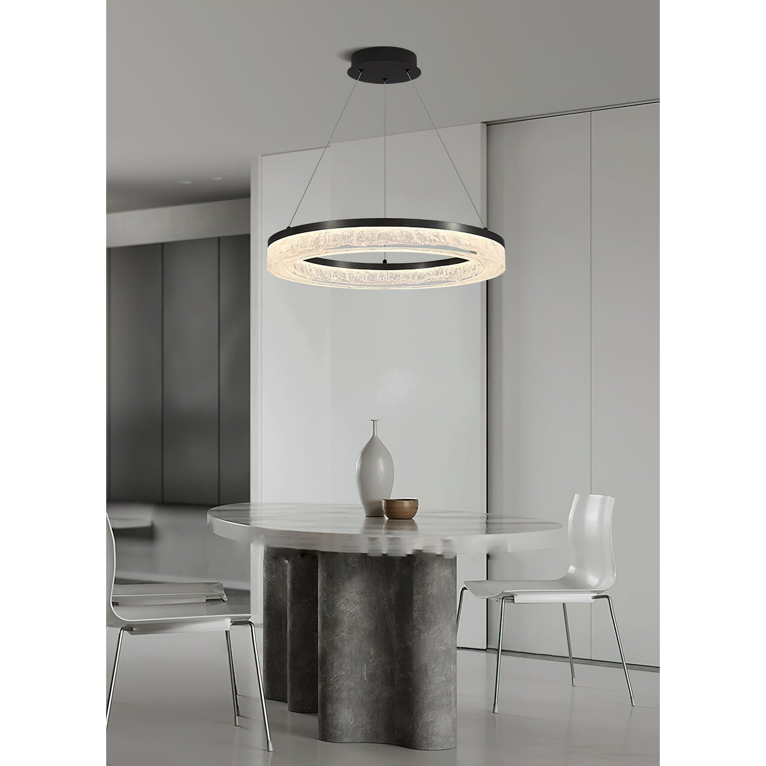Triple Tier Ring LED Chandelier With Integrated Acrylic - Image 14