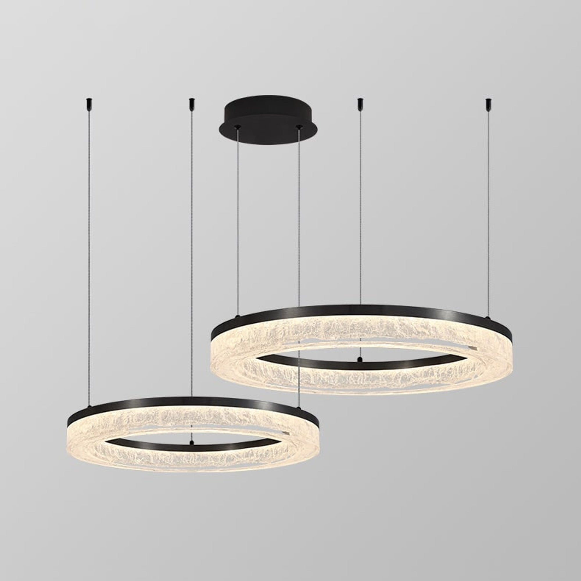 Triple Tier Ring LED Chandelier With Integrated Acrylic - Image 19