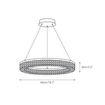 Triple Tier Ring LED Chandelier With Integrated Acrylic - Image 4
