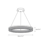 Triple Tier Ring LED Chandelier With Integrated Acrylic - Image 4