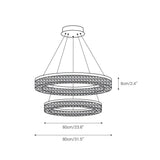 Triple Tier Ring LED Chandelier With Integrated Acrylic - Image 5