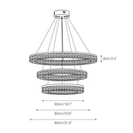 Triple Tier Ring LED Chandelier With Integrated Acrylic - Image 6
