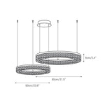 Triple Tier Ring LED Chandelier With Integrated Acrylic - Image 7