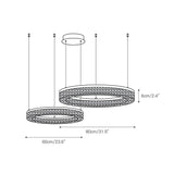 Triple Tier Ring LED Chandelier With Integrated Acrylic - Image 7