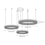 Triple Tier Ring LED Chandelier With Integrated Acrylic - Image 8
