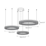 Triple Tier Ring LED Chandelier With Integrated Acrylic - Image 8
