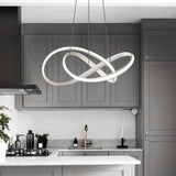 Twisted Ribbon LED Chandeliers With Adjustable Height - Image 1
