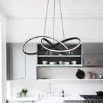 Twisted Ribbon LED Chandeliers With Adjustable Height - Image 2