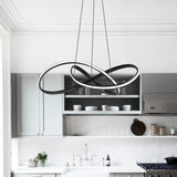 Twisted Ribbon LED Chandeliers With Adjustable Height - Image 2