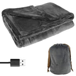 Usb Heated Blanket Fleece Throw With Drawstring Pouch - Image 3