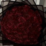 Valentine's Day Artificial White Glitter Rose Bouquet - Image 2