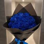 Valentine's Day Artificial White Glitter Rose Bouquet - Image 6