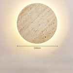 Minimalist Travertine Round Wall Sconce LED 1-light Lasson Living