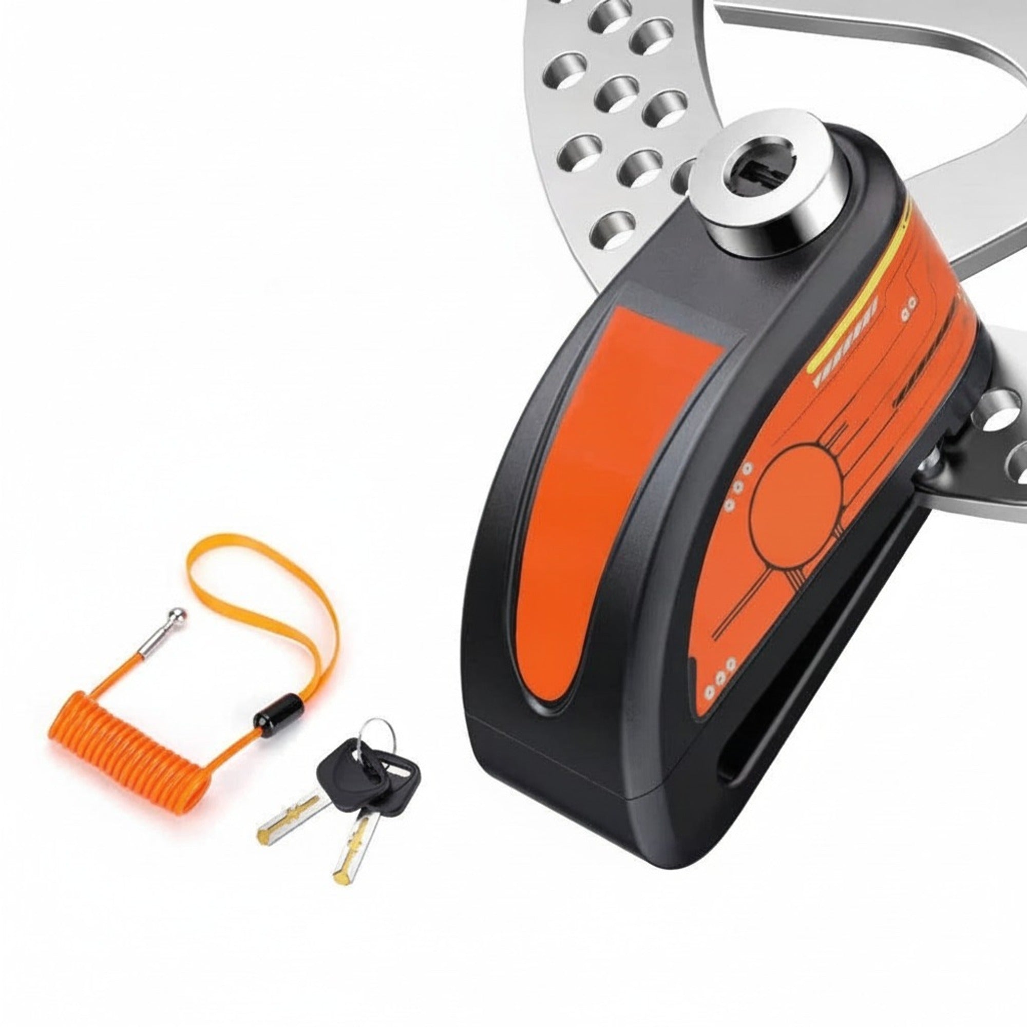 Motorcycle Disc Lock Alarm With 120dB Motion Sensor Siren And Waterproof Design - Image 1