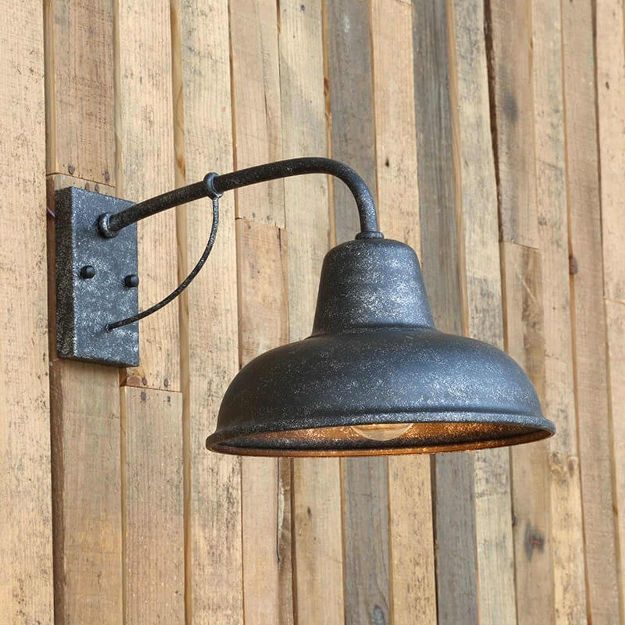 Vintage Waterproof Outdoor Wall Sconce Gooseneck Dome Shade Metal - Image 9