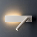 Wall Mounted Adjustable Reading Sconces With Cylindrical Metal Arm - Image 1
