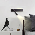 Wall Mounted Adjustable Reading Sconces With Cylindrical Metal Arm - Image 3