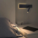 Wall Mounted Adjustable Reading Sconces With Cylindrical Metal Arm - Image 5
