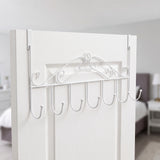 Wall Mounted Coat Rack with Secure Over the Door Design and Ornate Scrollwork - hero