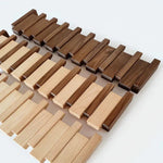 Wall Mounted Coat Rack With Retractable Two-Tone Wooden Finish - Image 5