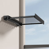 Wall Mounted Drying Rack Extendable With Shelf And Hooks Optimize Your Home Space - Image 5