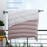 Wall Mounted Drying Rack With Retractable 3-Fold Bar Space-Saving Design For Bathroom Clothes Drying Rust And Moisture Resistant Silver Metal Rack - Image 14