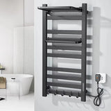 Wall Mounted Electric Heated Towel Rail With Top Storage Shelf And 5 Hooks For Fast Heating - Image 7