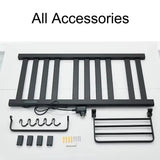 Wall Mounted Electric Heated Towel Rail With Top Storage Shelf And 5 Hooks For Fast Heating - Image 6