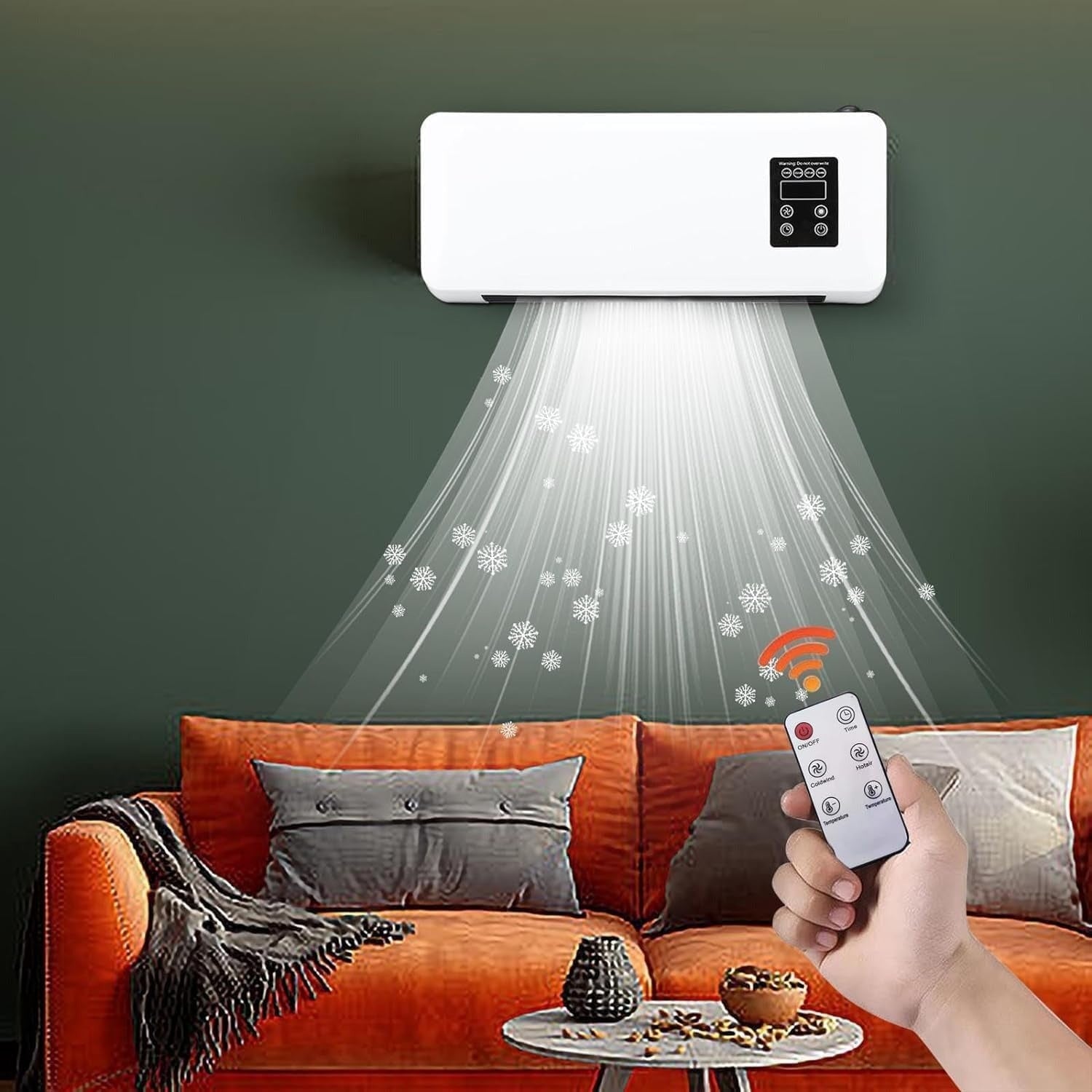 Wall Mounted Heater 2-In-1 Heated Clothes Airer And Room Heater With Remote Control For All-Season Performance - Image 2