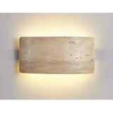 Wall Sconce Curved Travertine Up Down Illumination - Image 1
