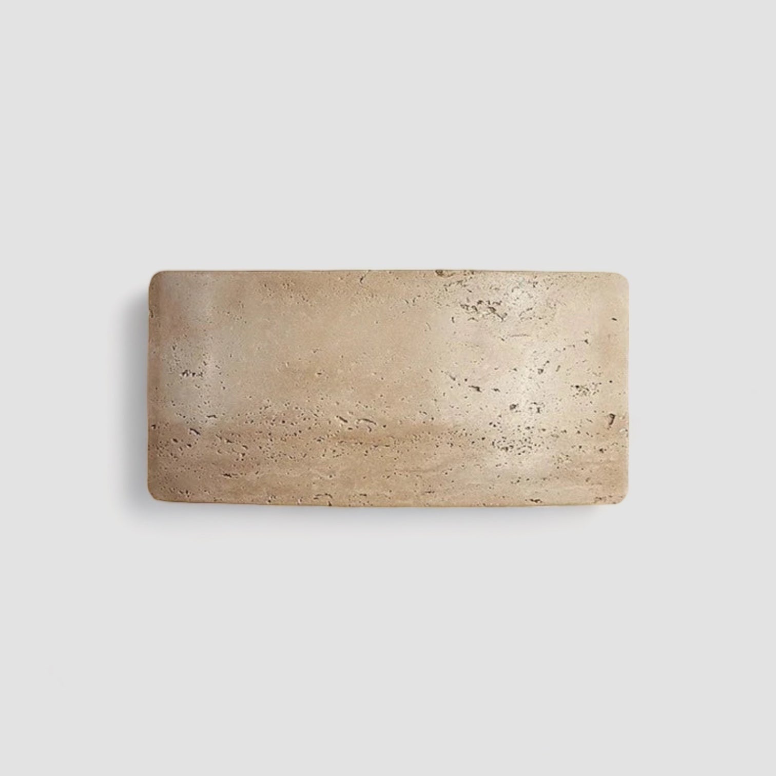 Wall Sconce Curved Travertine Up Down Illumination - Image 3