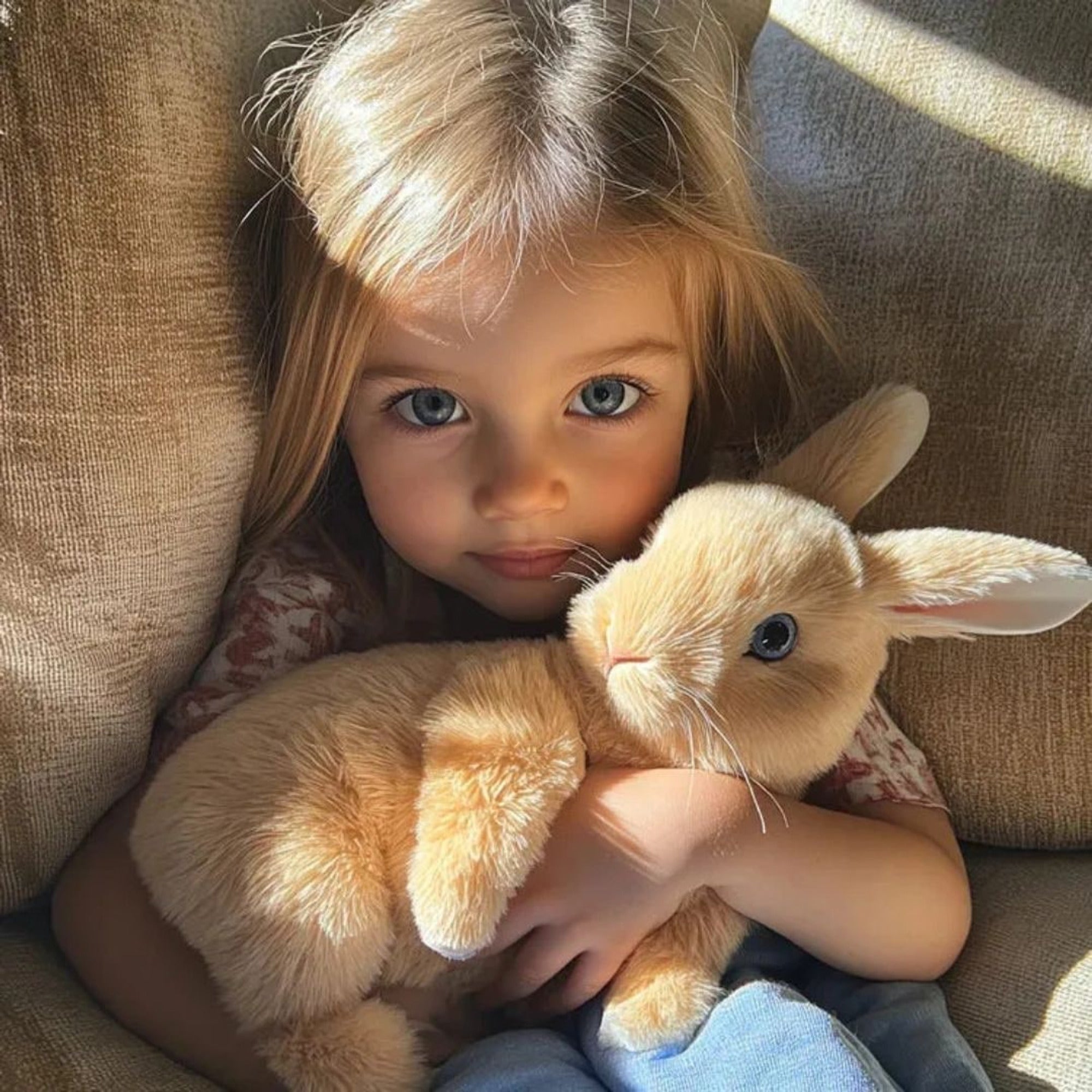 Weighted Stuffed Bunny With Soft Plush Fur And Realistic Features For Comfort - Image 2