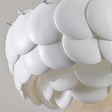 White Scale Ceramic Neo Deco Chandelier With Adjustable Height - Image 8