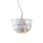 White Scale Ceramic Neo Deco Chandelier With Adjustable Height - Image 10