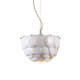 White Scale Ceramic Neo Deco Chandelier With Adjustable Height - Image 10