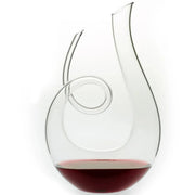 Wine Decanter Red Aerator Glass Carafe Swirling Horn-Shaped Vessel With Dual Openings For Pouring And Aeration - Image 1