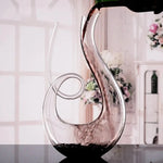 Wine Decanter Red Aerator Glass Carafe Swirling Horn-Shaped Vessel With Dual Openings For Pouring And Aeration - Image 2