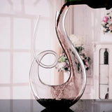 Wine Decanter Red Aerator Glass Carafe Swirling Horn-Shaped Vessel With Dual Openings For Pouring And Aeration - Image 2
