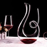 Wine Decanter Red Aerator Glass Carafe Swirling Horn-Shaped Vessel With Dual Openings For Pouring And Aeration - Image 3