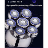 Wireless Electric Head Shaver With 7D Floating Blades LED Display And Type-C Fast Charging - Image 3