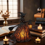 Witch Table Lamp With Warm Illumination And Flickering Light Halloween Witch Table Lamp For Spooky Desk Decor Light - Image 3